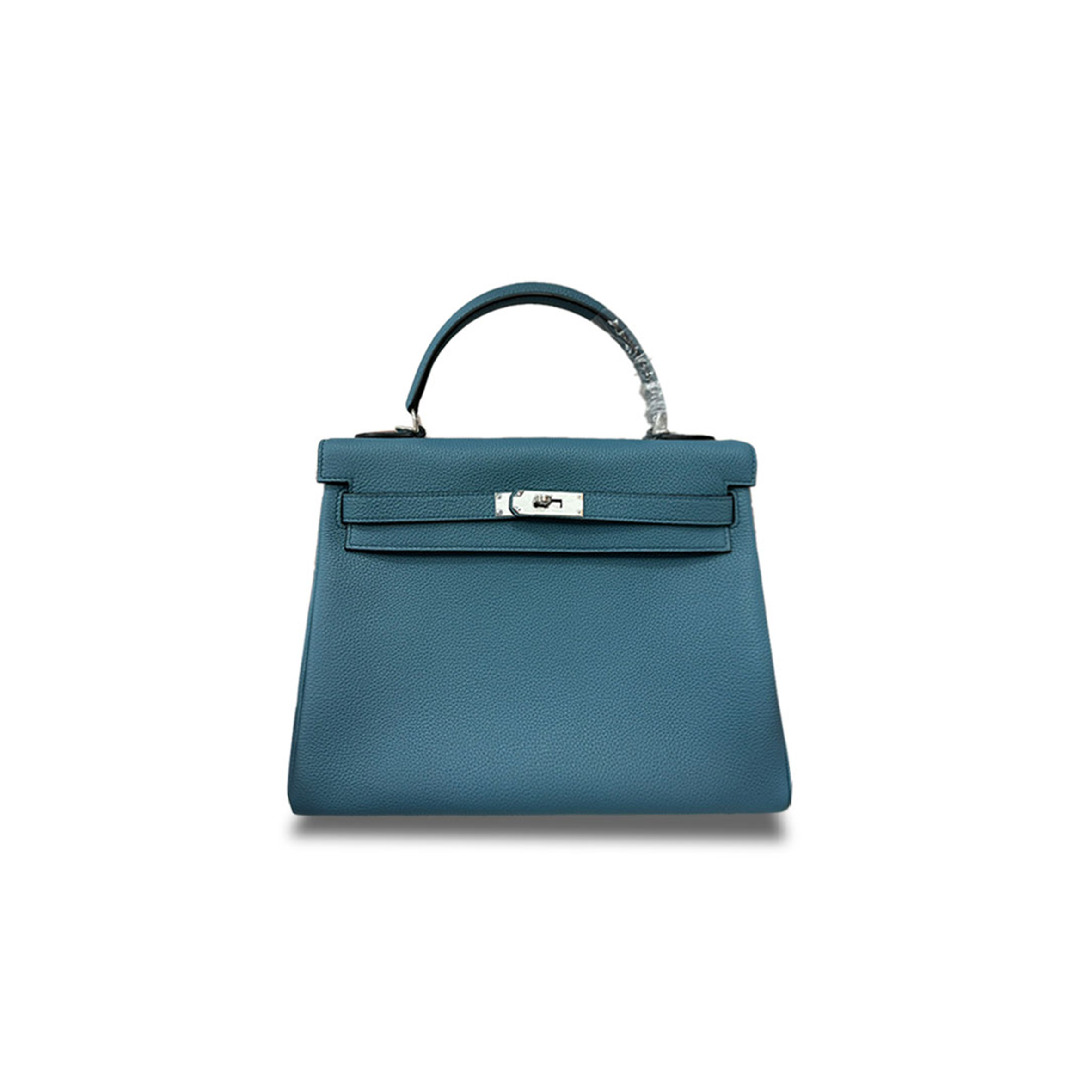 H**mes master kelly 32 denim blue silver buckle (32*23*10.5cm)